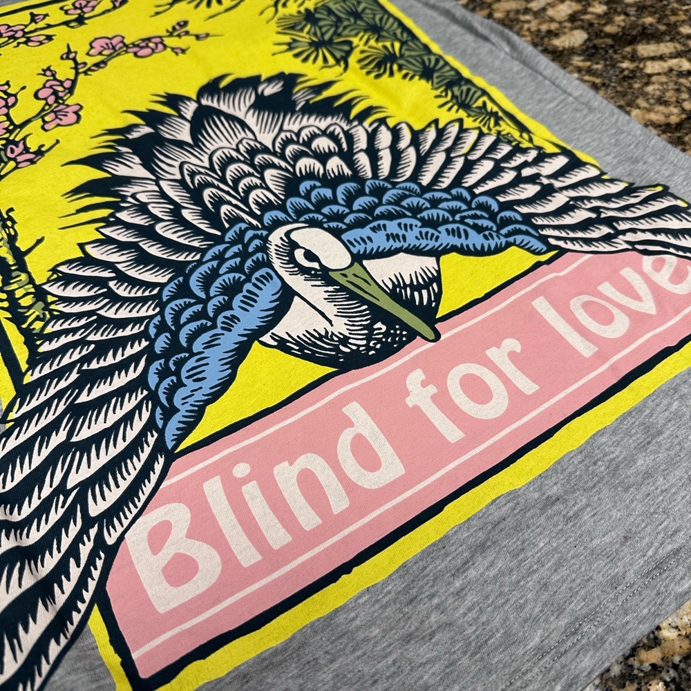 Gucci Gray Tee with Yellow and Pink Graphic - Picture 3 of 6